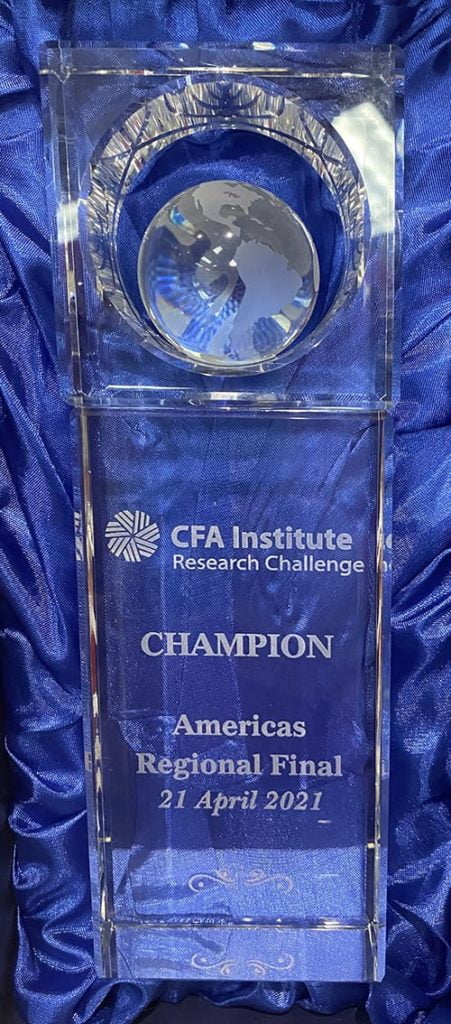 CFA Institute Research Challenge champion trophy