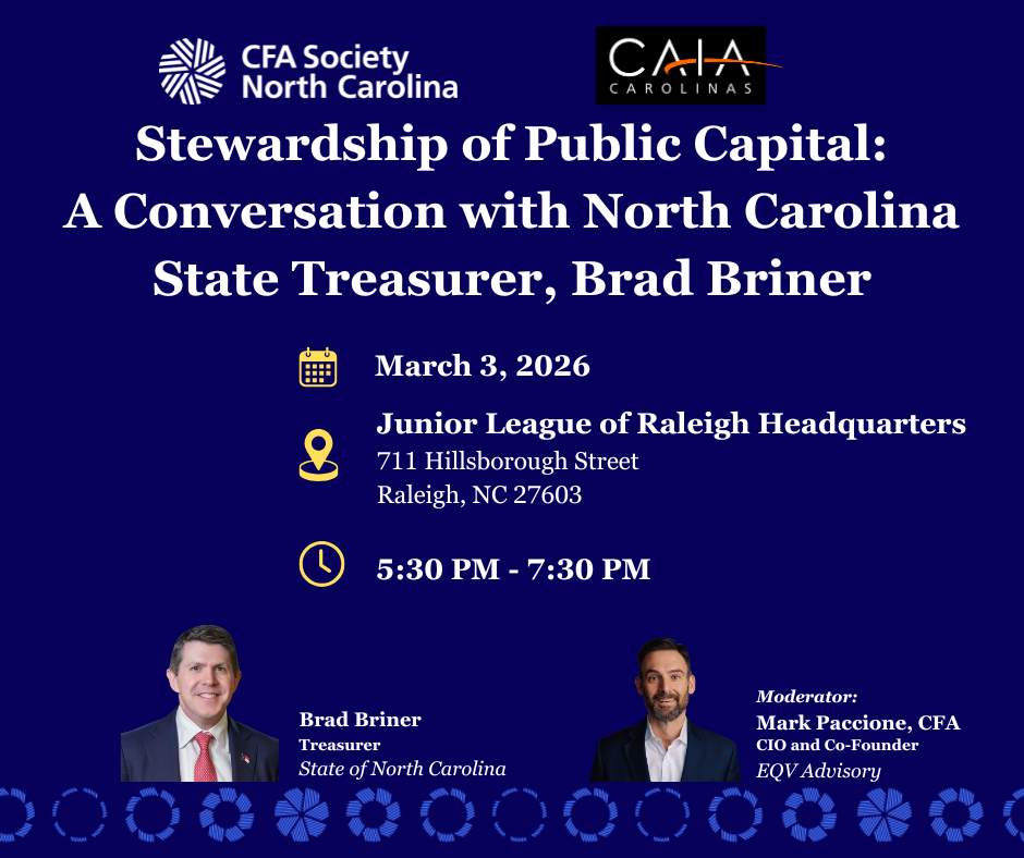 Stewardship of Public Capital: A Conversation with North Carolina State Treasurer Brad Briner